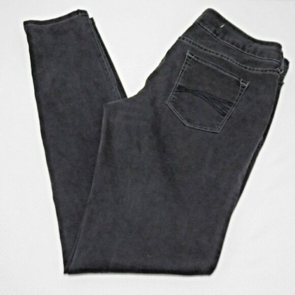 Decree 13 Black Gray Stretch Denim Jeggings - Picture 1 of 7